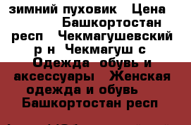 зимний пуховик › Цена ­ 4 000 - Башкортостан респ., Чекмагушевский р-н, Чекмагуш с. Одежда, обувь и аксессуары » Женская одежда и обувь   . Башкортостан респ.